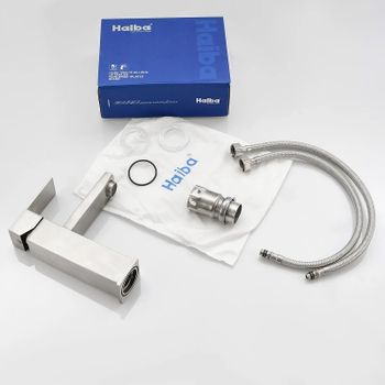 Смеситель для раковины Haiba HB10803 Нержавеющая сталь — фото 2, Смесители для раковины