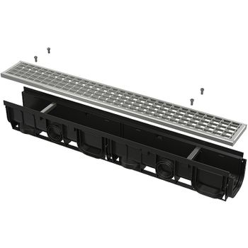 Душевой лоток Alcaplast AVZ102-R103 с решеткой Хром — фото 1, Душевые лотки