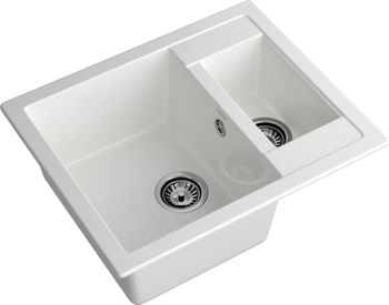 GRANFEST Мойка QUADRO 610K 1,5-чаши 610*500мм иней арт.GF- — фото 1, Кухонные мойки