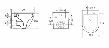 Комплект унитаза CeramaLux 2197 с инсталляцией Grohe Rapid SL 38721001 с сиденьем Микролифт и клавиш — фото 13, Комплекты унитаз + инсталляция