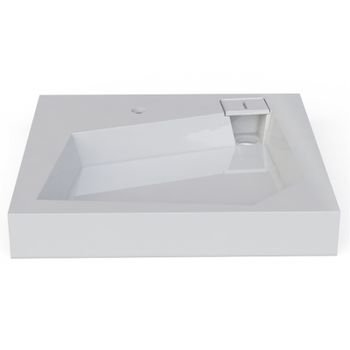 Раковина Altasan Quadro 60x60 UPP60QUADROs на стиральную машину Белая — фото 1, Раковины на стиральную машину