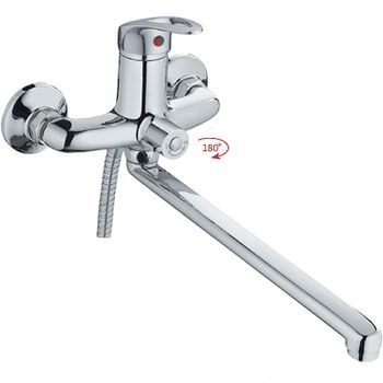 Смеситель для ванны Haiba HB2215 универсальный Хром — фото 3, Смеситель для ванны