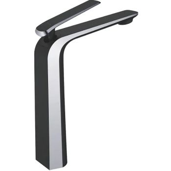 Смеситель для раковины Rose R13H R1311H Черный матовый Хром — фото 1, Смесители для раковины