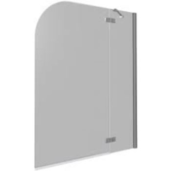 Шторка на ванну Good Door Screen 2Н-100-C-CH 100 профиль Хром стекло прозрачное — фото 1, Шторки для ванной распашные