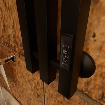 Электрический полотенцесушитель Маргроид Inaro профильный 1200x120 Inaro-12012-1081-9005R правый Чер — фото 5, Электрические полотенцесушители