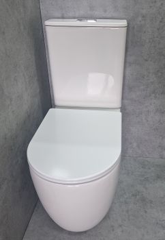 Унитаз компакт CeramaLux TR2176 Белый глянцевый с бачком и сиденьем Микролифт — фото 8, Напольные унитазы