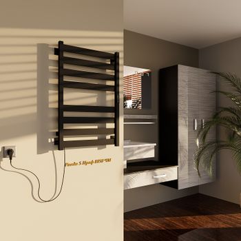 Электрический полотенцесушитель Altasan Ронда 5 Проф 80х50 Ронда5Проф8050ЧМ Черный муар — фото 6, Электрические полотенцесушители