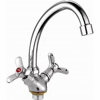 Смеситель для кухни Ledeme H12 4112-2L Хром — фото 1, Смесители для кухни