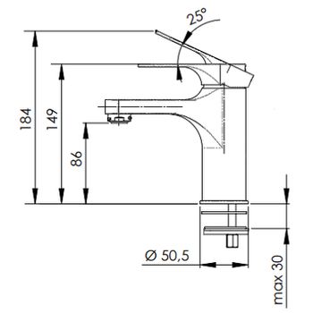 Смеситель для раковины Remer Class Line L10SHW с гигиеническим душем Хром — фото 2, Смесители для раковины