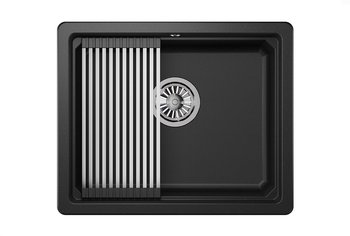 Granula-KS-5501U, ЧЁРНЫЙ, кухонная мойка, кварц — фото 1, Кухонные мойки