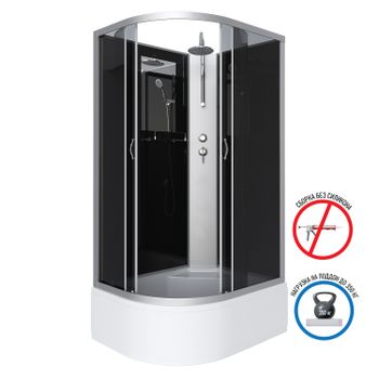 Душевая кабина Niagara Classic NG-2510-14RBKT (120х80х210) высокий поддон(40см),стекло тонированное, — фото 3, Душевые кабины