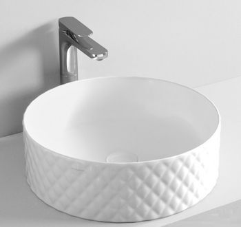 Раковина Artceram Rombo 44 OSL009 01 00 Белая — фото 3, Раковины накладные