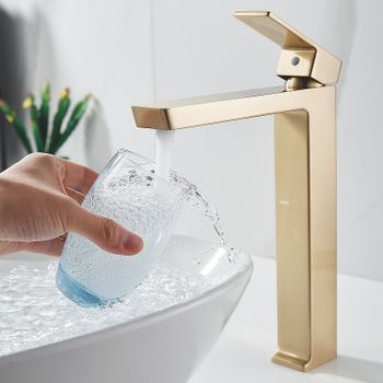 Смеситель для раковины Rose R18G R1811G-1 Золото матовое — фото 5, Смесители для раковины