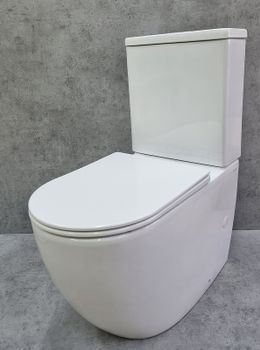 Унитаз компакт CeramaLux TR2176 Белый глянцевый с бачком и сиденьем Микролифт — фото 11, Напольные унитазы