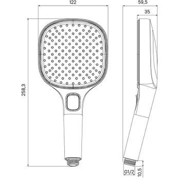 Ручной душ Milardo Ideal Spa 3F ILS3FB0M18 Черный матовый — фото 4, Лейки для душа