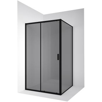 Душевой уголок Ambassador Forsa 100х100 17022216ABB-100ABB профиль Черный стекло тонированное — фото 1, Квадратные душевые уголки