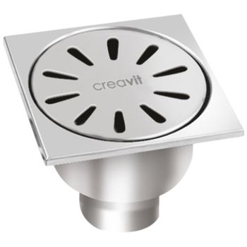 Трап для душа Creavit FS156A с вертикальным выпуском — фото 1, Трапы для душа
