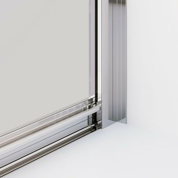 Душевой уголок Ambassador Kingston 100х90 14011107 профиль Хром стекло прозрачное — фото 5, Асимметричные душевые уголки