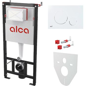 Инсталляция Alcaplast AM101/1120-4:1 RU M670-0001 для унитаза с Белой клавишей смыва — фото 1, Инсталляции для унитазов