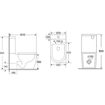 Унитаз компакт Bond F01-00 Белый с бачком и сиденьем Микролифт — фото 4, Напольные унитазы