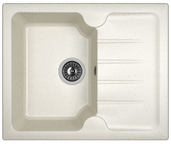 Dr.Gans Мойка "Лора" 620, белый CMc — фото 1, Кухонные мойки