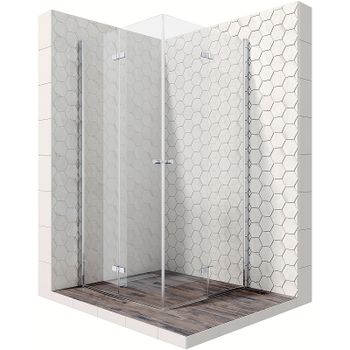 Душевой уголок Ambassador Nord 100х100 13011109 профиль Хром стекло прозрачное — фото 1, Квадратные душевые уголки