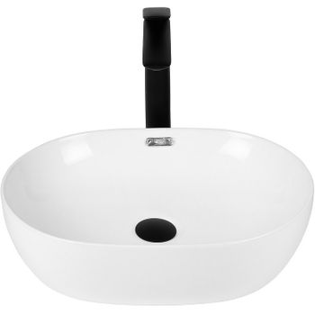 Раковина-чаша Bond Oval 49 S65-490 Белый глянец — фото 2, Раковины накладные