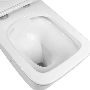 Унитаз компакт Bond Cube F09-00 Белый с бачком и сиденьем Микролифт — фото 4, Напольные унитазы