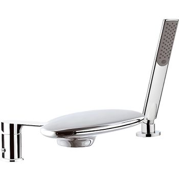 Смеситель на борт ванны Remer Infinity I07UF Хром — фото 1, Смесители на борт ванны