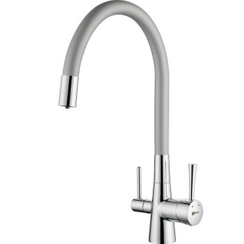 Смеситель для кухни Lemark Comfort LM3075C-Silver Хром Серебро — фото 1, Смесители для кухни