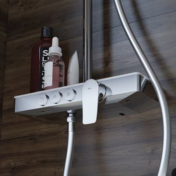 Душевая система Iddis Shelfy SHESB3Bi06 Хром — фото 4, Душевые стойки