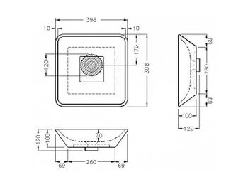 Раковина-чаша Hatria Happy Hour 39 Y0QR01 Белая — фото 2, Раковины накладные