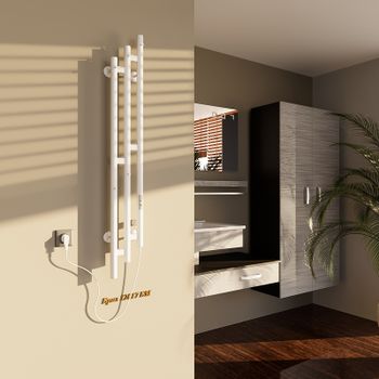 Электрический полотенцесушитель Altasan Бриз 120х17 Бриз12017БМ Белый матовый — фото 5, Электрические полотенцесушители