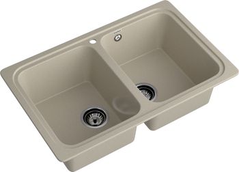 GRANFEST Мойка STANDART 780K 2 чаши 780*510мм топаз арт.GF- — фото 1, Кухонные мойки
