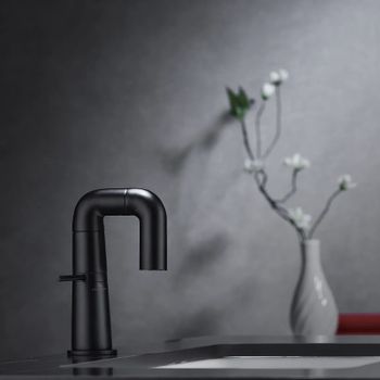 Смеситель для раковины Haiba HB10813-7 Черный матовый — фото 4, Смесители для раковины