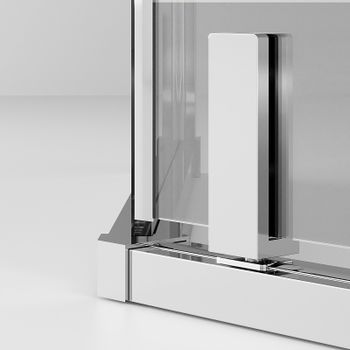 Душевой уголок Ambassador Ritz 100х100 112011103 профиль Хром стекло прозрачное — фото 6, Душевые уголки трапеция