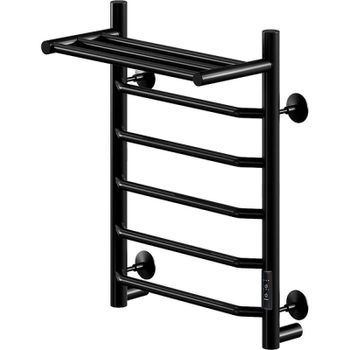 Электрический полотенцесушитель Comfysan Scola EC-6 60x50 016876 с полкой Черный матовый — фото 1, Электрические полотенцесушители