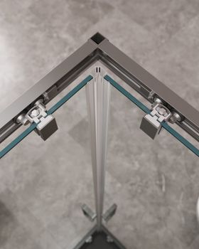 Душевой уголок CEZARES MOLVENO-A-2-90-C-GM-IV — фото 4, Квадратные душевые уголки