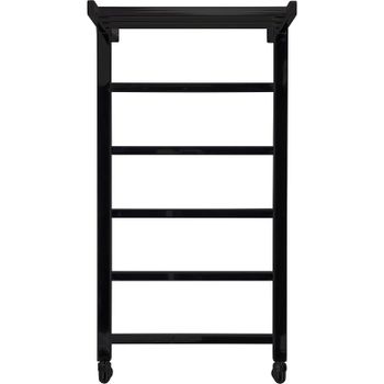 Водяной полотенцесушитель Comfysan Marte-K W-6 80x40 012601 с полкой Черный матовый — фото 4, Водяные полотенцесушители