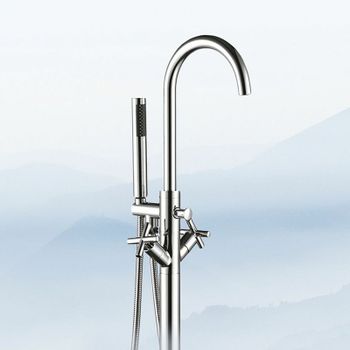 Смеситель для ванны Swedbe Spira 4002 Хром — фото 5, Смесители напольные