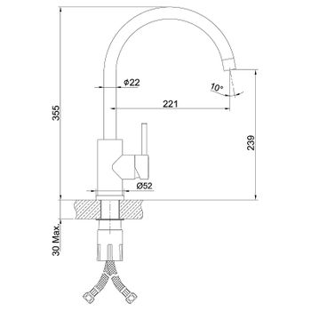 Смеситель для кухни Lemark Expert LM5078S Нержавеющая сталь — фото 2, Смесители для кухни
