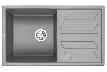 Granula-8002, АЛЮМИНИУМ, кухонная мойка, кварц — фото 1, Кухонные мойки