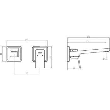 Смеситель для раковины E.C.A. Tiera 102167605EX-KK Хром — фото 2, Смесители для раковины