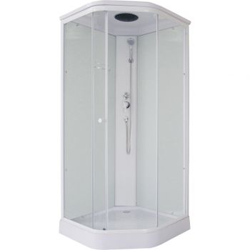 Душевая кабина Parly Penta P91 90х215 7172 профиль Белый стекло прозрачное — фото 1, Душевые кабины