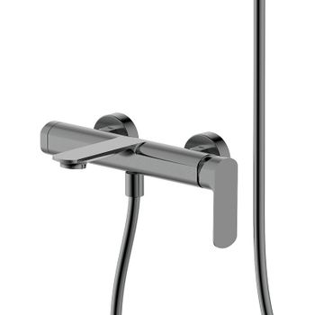 Смеситель для ванны AQUAme Monza AQM6312GM Оружейный металл — фото 4, Смеситель для ванны