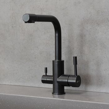 Смеситель для кухни Lemark Expert LM5061BL Черный матовый — фото 1, Смесители для кухни