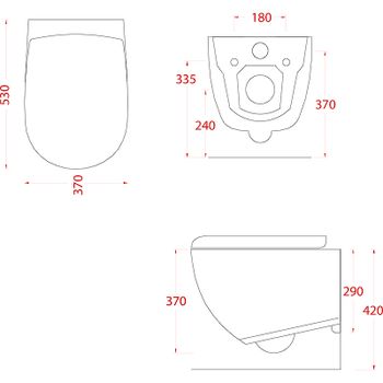Унитаз Artceram File 2.0 FLV004 43 00 подвесной Green foresta без сиденья — фото 4, Подвесные унитазы