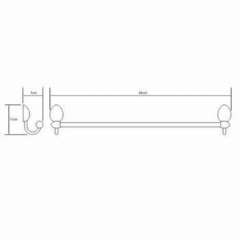 Аксесс Weser K-8630 Держатель полотенец штанга (блистер), хром, WasserKRAFT — фото 2, Полотенцедержатели