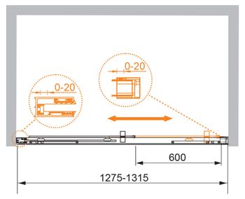 Душевая дверь CEZARES PREMIER-SOFT-W-BF-1-130-C-Cr-IV — фото 2, Душевые двери в нишу