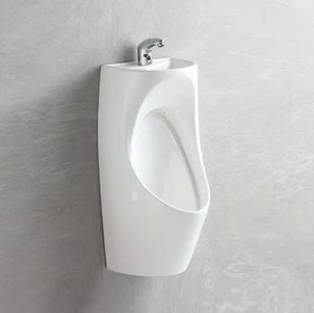 Писсуар CeramaLux X573P подвесной с горизонтальным выпуском — фото 1, Писсуары